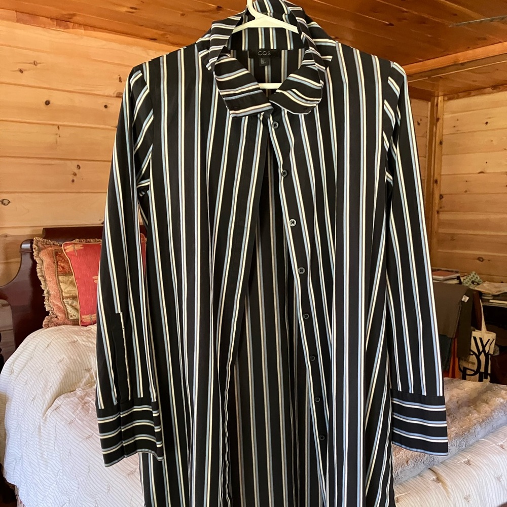 COS Multicolor Striped Shirt Dress